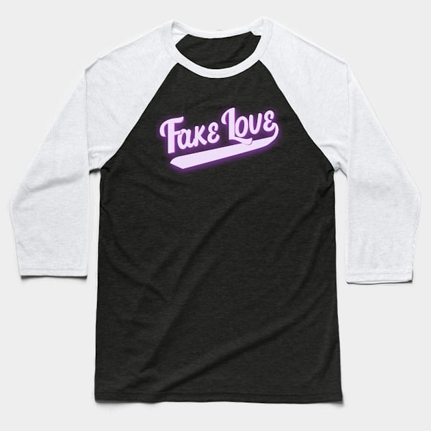 Fake love in purple lavender Baseball T-Shirt by PincGeneral